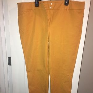 Aubrey work banks in a golden yellow